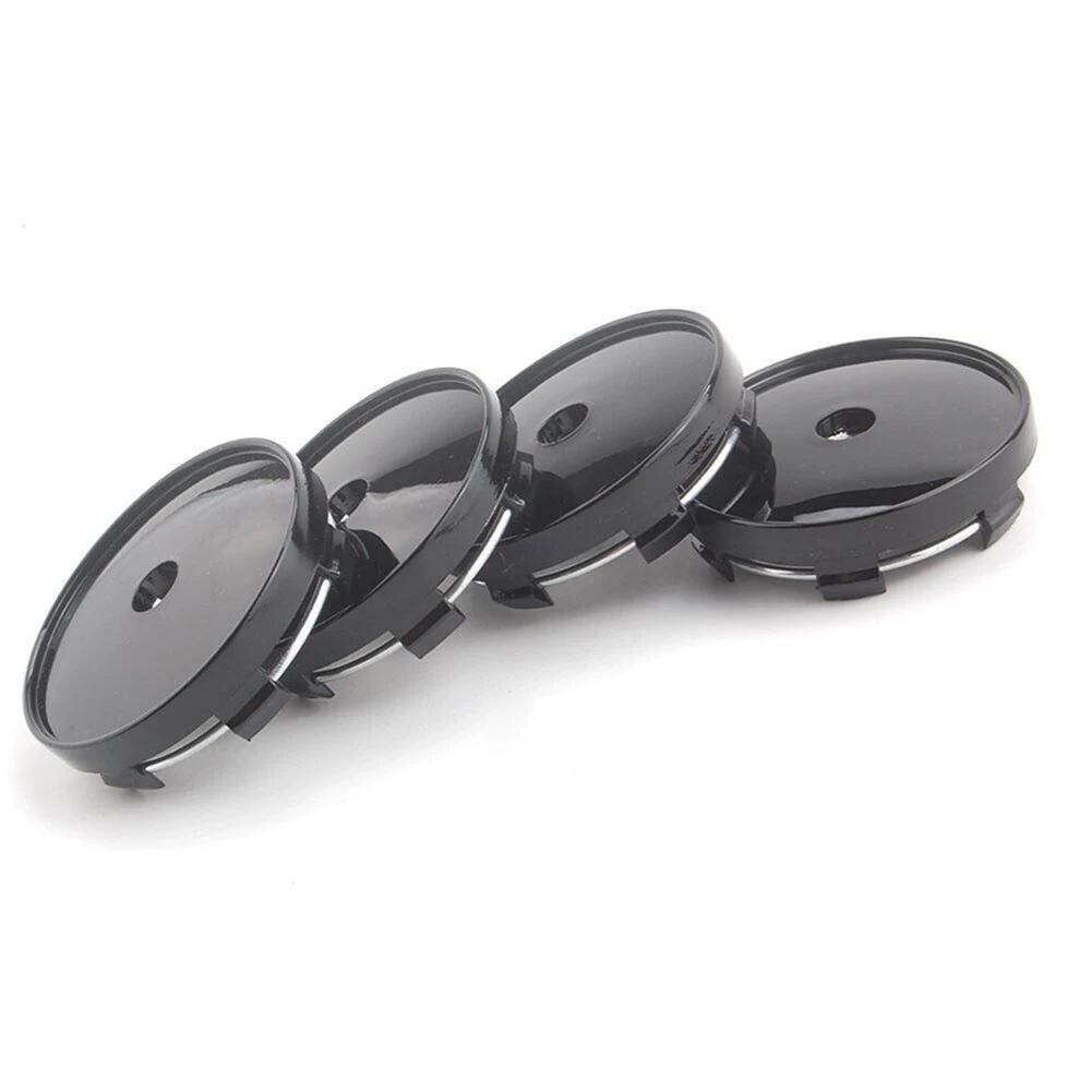 4Pcs 60mm Black Wheel Hubs Center Hub Cap Universal Wheel Rim Hub Cover Cap Electroplated Snap-On Car Parts