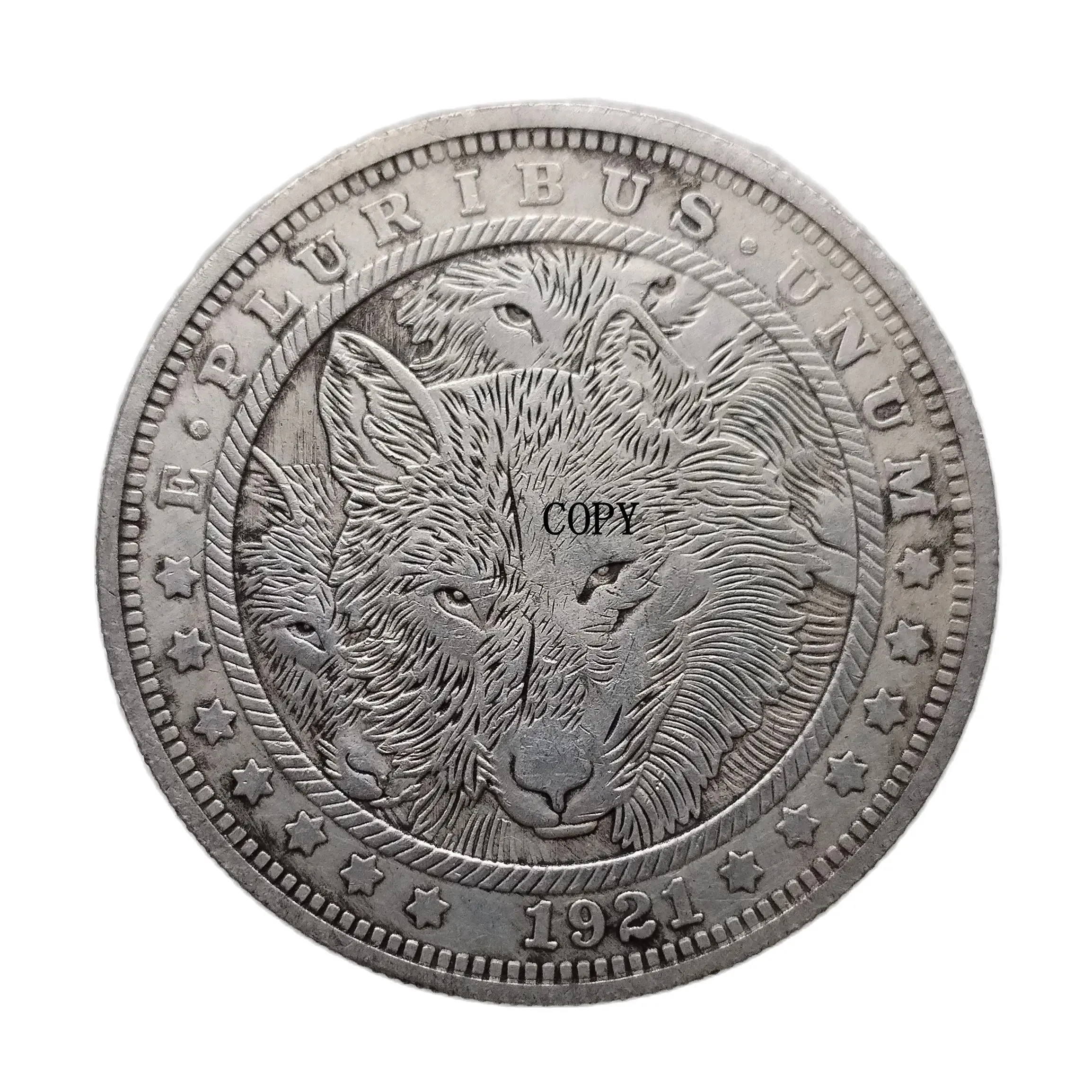 

HB(209) Hobo Nickel Morgan Dollar Silver Plated Copy Coin
