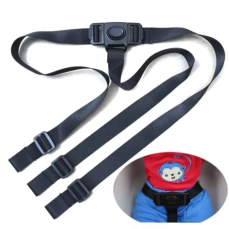 Baby Dining Chair Safety Belt 3 Point Fixed Stroller Seat Harness seat belt strap,baby meal strap,dining chair safety belt,baby bed strap