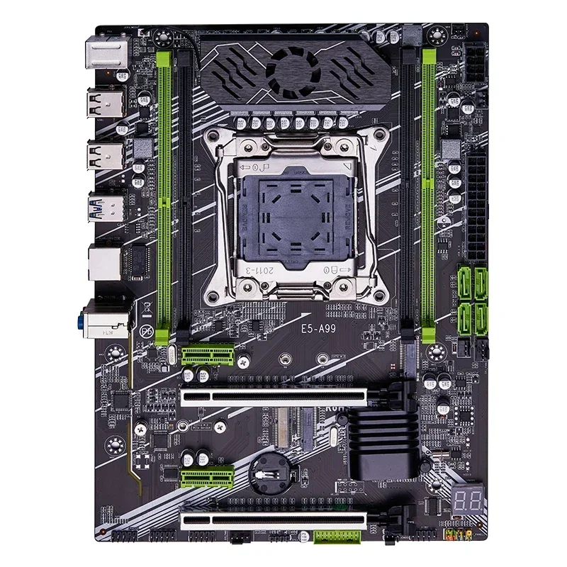 QIYIDA X99 마더보드 세트 키트 Xeon LGA2011-3 E5 2650 V4 1개*16GB=16GB DDR4 4채널 SATA 3.0 NVMe M.2 SATA 3.0 E5 A99