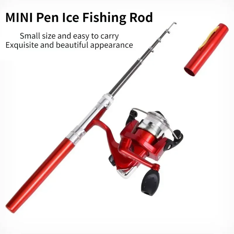 Outdoor Portable Mini Pen Fishing Rod Telescopic Pocket Fishing Rod Accessories for fishing rod