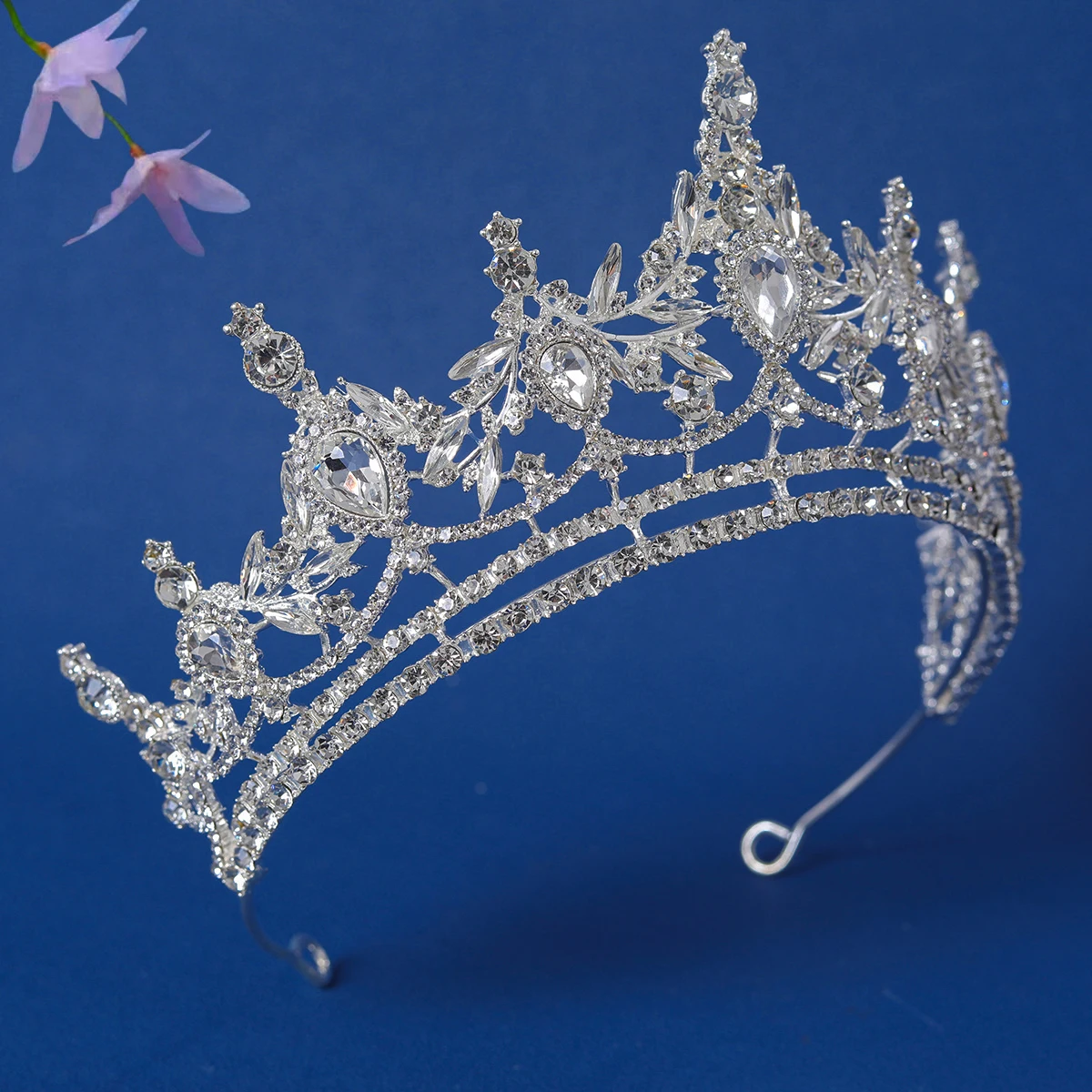 Fashion Silver Color Bridal Crowns For Wedding Hair Accessories Crystal Princess Tiaras Diadem Women Hair Accessories