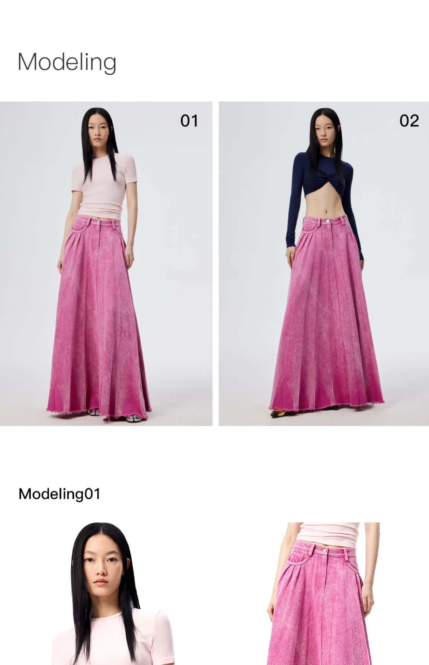[threetimes]◆韓国大人気◆Pink Crush Denim Skirt◆追跡可◆ Sf88f190be6c840dcad0102a93f11c