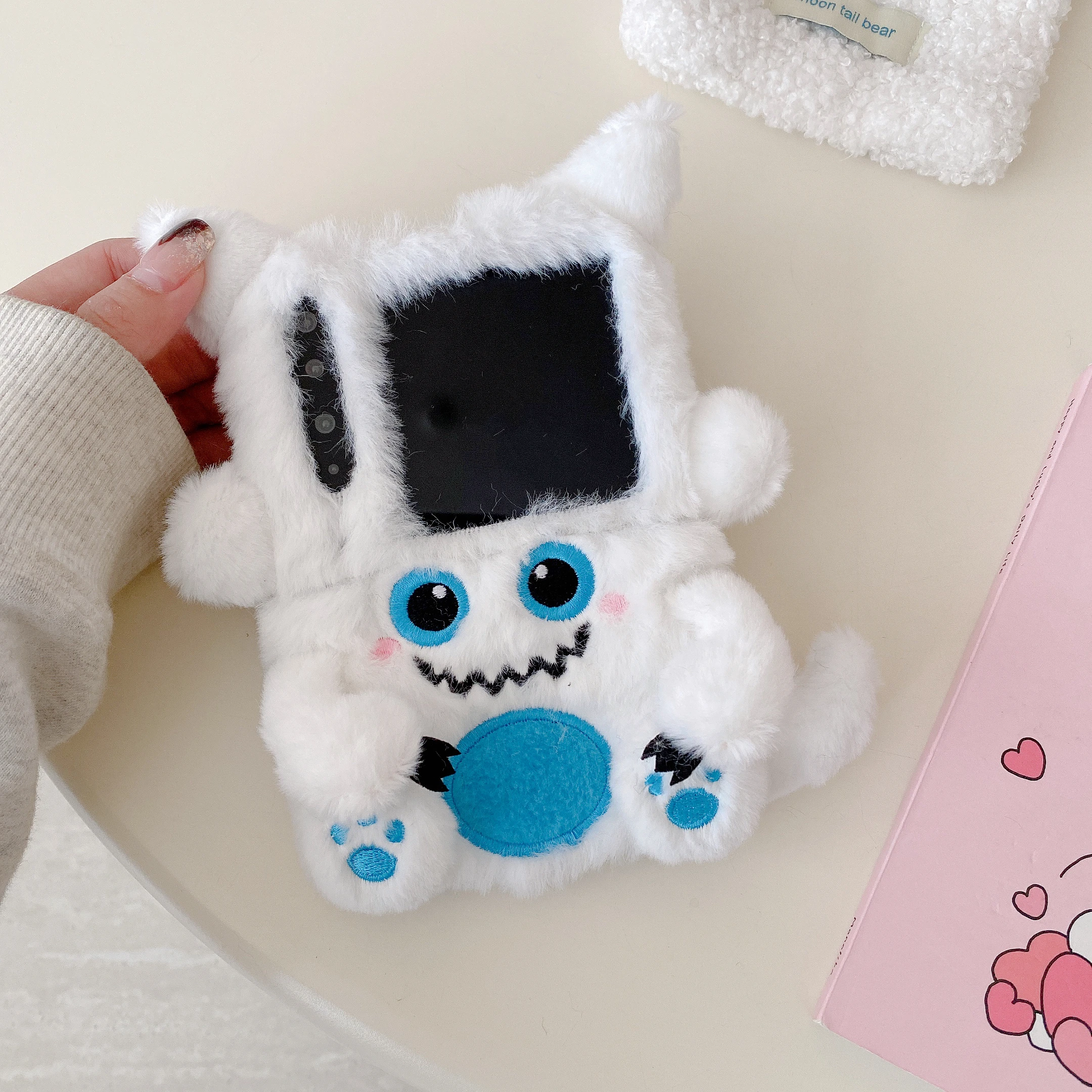 Fleece Furry Monster Cute Cartoon Plush Winter Phone Case