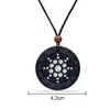 YEKBIOSCALAR Customized White Zircon Pendant Necklace for men And Women Unisex Round Pendant 2