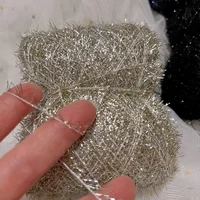50g/Ball Colourful Glass Silk Yarn Wool Hand Knitting Cord DIY Handcraft Doll Sweater Hat Bag Making Crochet Thread 1