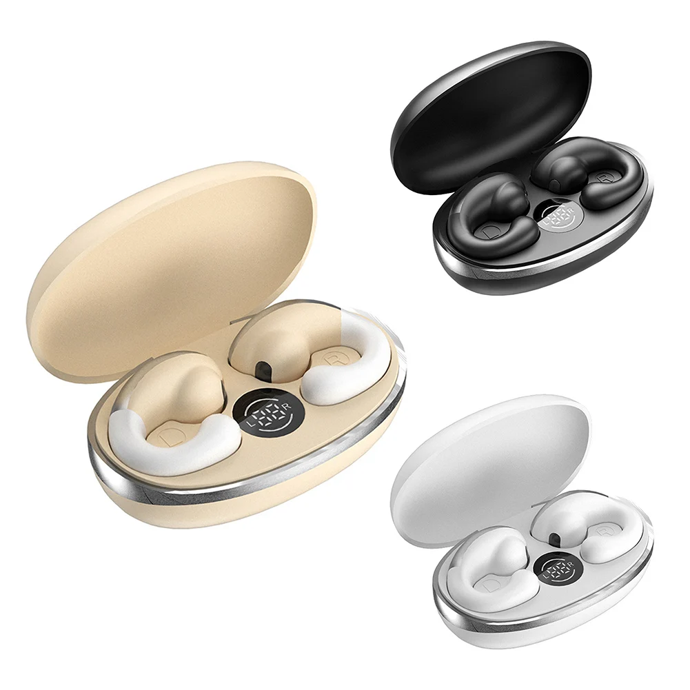 

M7 Wireless Earbuds V5.3 Open Ear Clip Headphones With Ear Hooks Digital Display Waterproof Fitness Earphones For Running