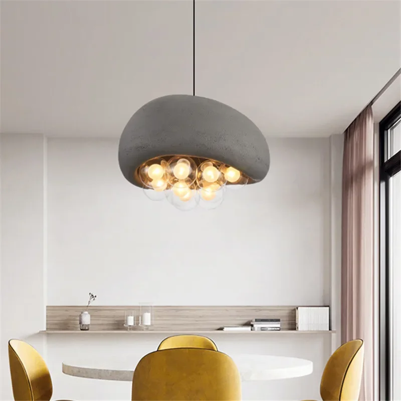 

Wabi Sabi Resin Pendant Light Minimalist Light Home Furnishing Droplight Creativity Kitchens Kitchen Island Lighting