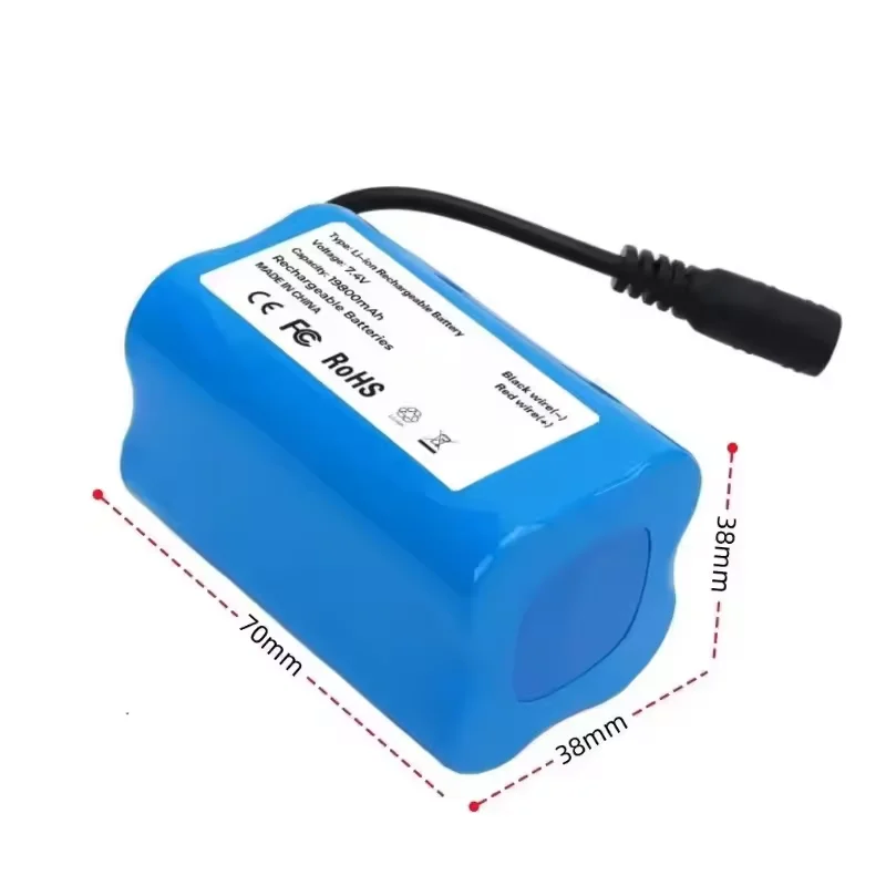 2025 7.4V 19800mAh lithium battery For T188 T888 2011-5 V007 C18 H18 So on Remote Control RC Fishing Bait Boat Parts +charger 3