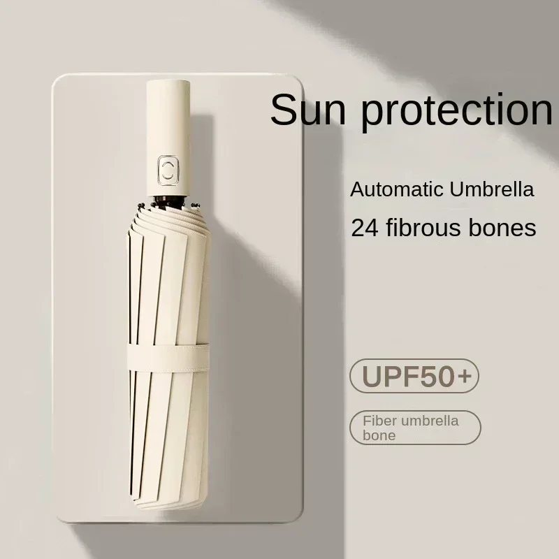 Reinforced Wind-Resistant Umbrella with UV Protection