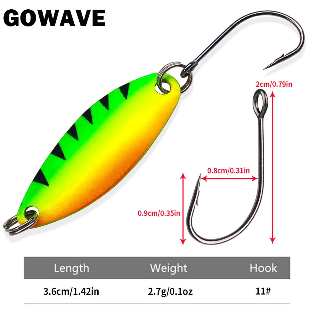 1/5pcs Trout Spoon Fishing Lures 3.6cm 2.5g Metal Jigging Baits Artificial  Hard Spinner For Perch Salmon Trout Bass Devil Lure