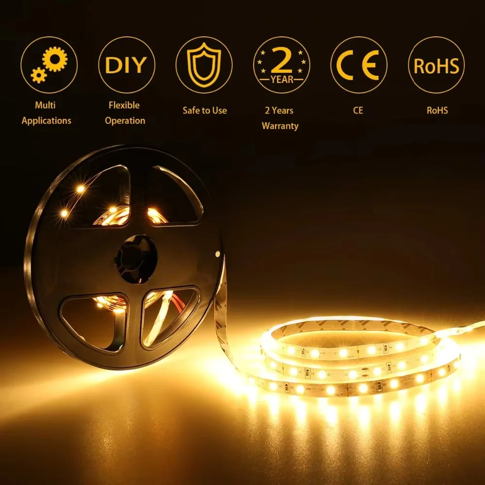 รูปสินค้า LED Strip Light ยืดหยุ่น WARM White พร้อมแบตเตอรี่ 3AA