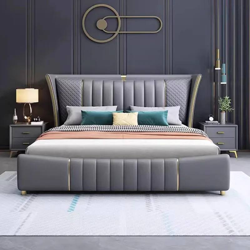 

Royal Queen Kids Double Bed Modern High End Girl Frame Double Bed Wood Boys Sleeping Lit Deux Place Furniture For Bedroom