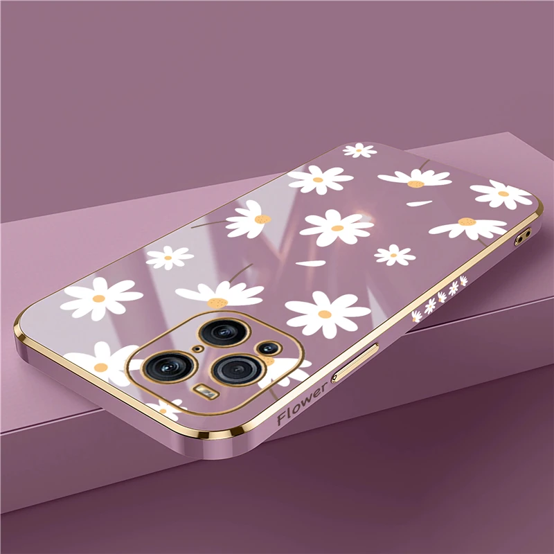 Luxury Flower Plating Silicone Soft Phone Case Cover
