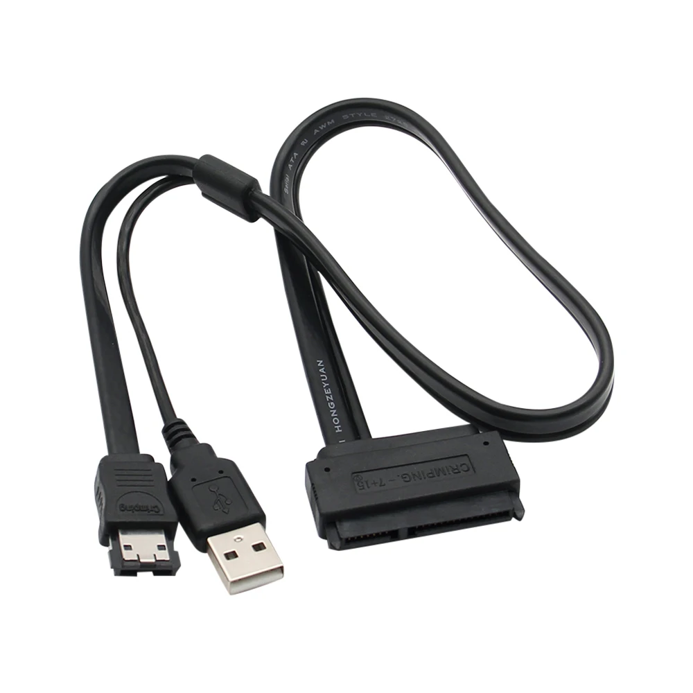 SATA 22Pin to Power ESATA Cable Splitter USB Power Wire Converter 2.5inch Driver Laptop Converter 50cm