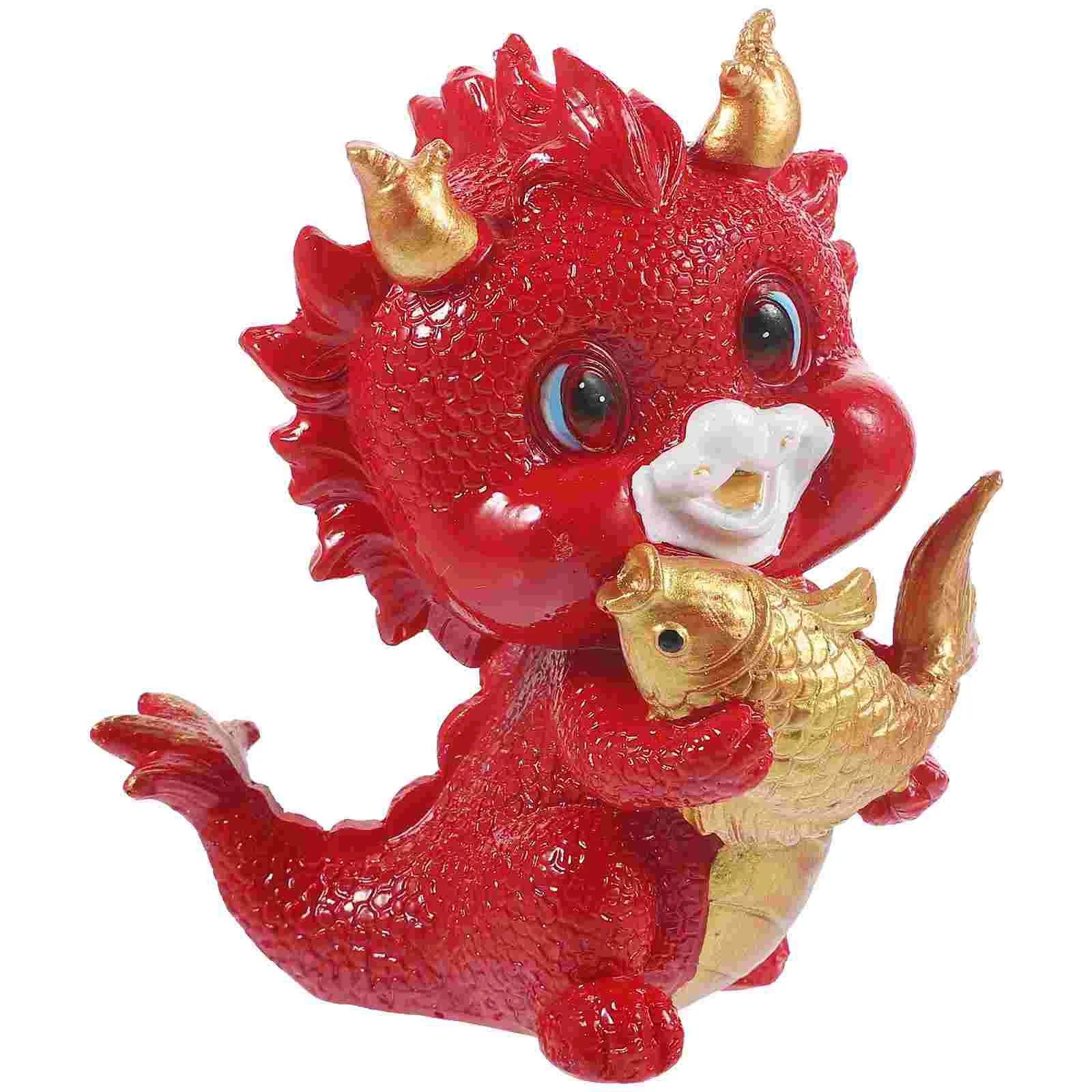 

Dragon Resin Ornaments Cartoon Zodiac Figurines Sculpture Craft Decor Decorations Statue