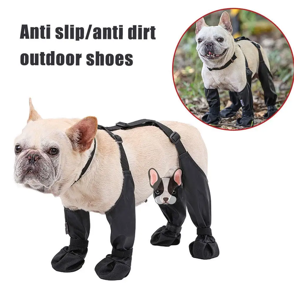 

Dog Shoes Waterproof Adjustable Dog Boots Pet Breathbale Shoes For Outdoor Walking Soft French Bulldog Shoes Pets Paws