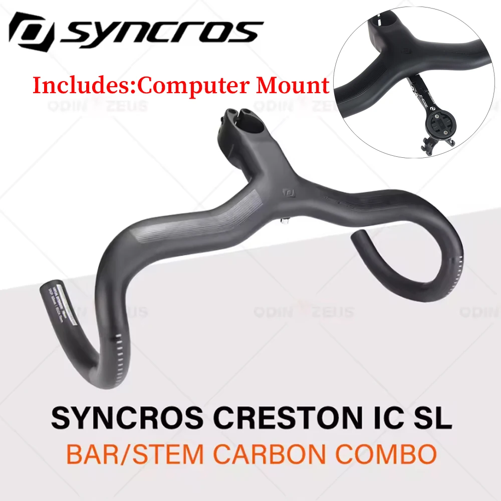 パーツ Syncros Creston 1.0 Compact Carbon 420mm SYNCROS Creston 1.0 Aero Handlebar