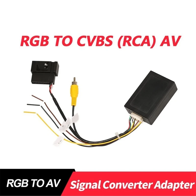 

RGB To (RCA) AV CVBS Signal Converter Decoder Box Adapter For Factory Rear View Camera Tiguan Golf 6 Passat CC