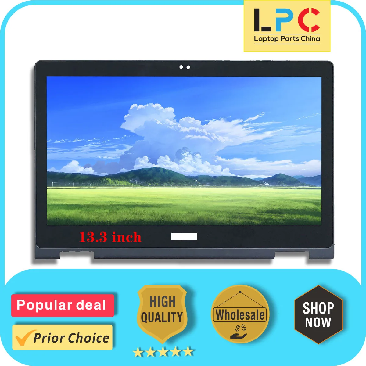 

For Dell Inspiron 13 5368 P69G LCD Display Screen Panel Assembly with Frame Bezel FHD 1920×1080 13.3 inch EDP 40 pins