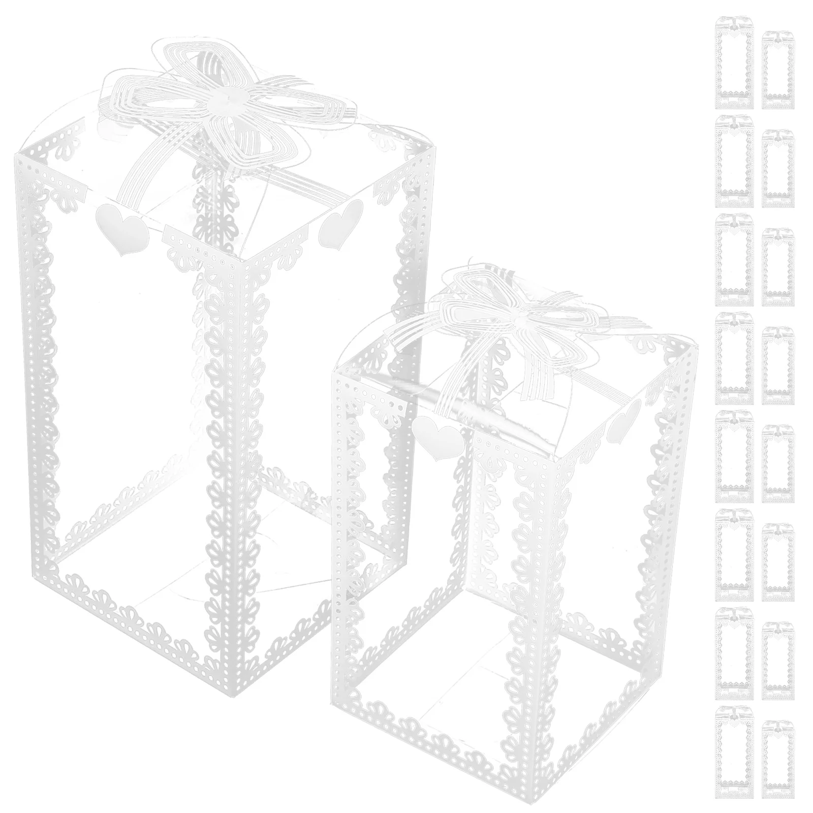 

20pcs Clear Wedding Candy Boxes Transparent Box Gift Wrapping Boxes for Party