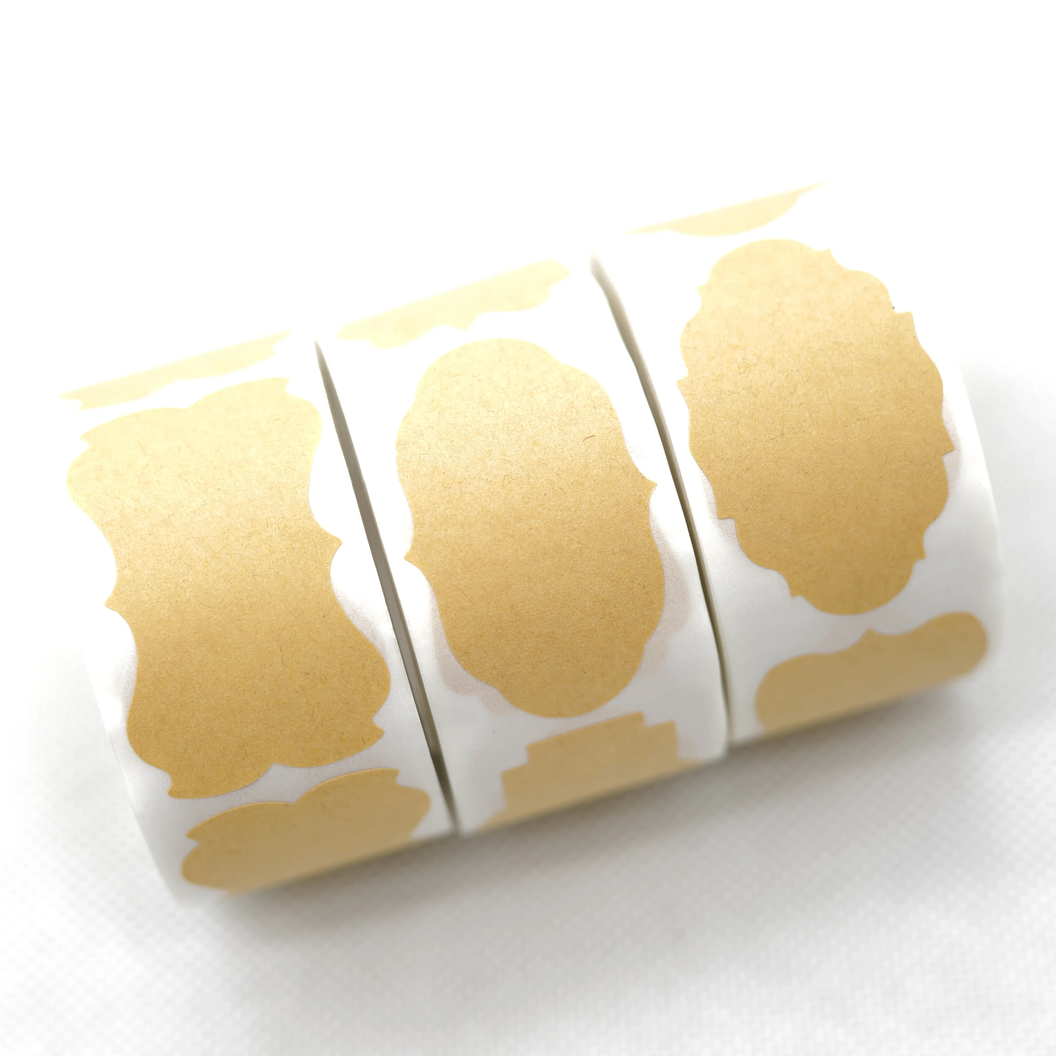 

Natural Kraft Paper Stickers 3 Styles/roll Blank Writable Seal Labels Mason Jar Glass Bottle Cake Baking Sticker