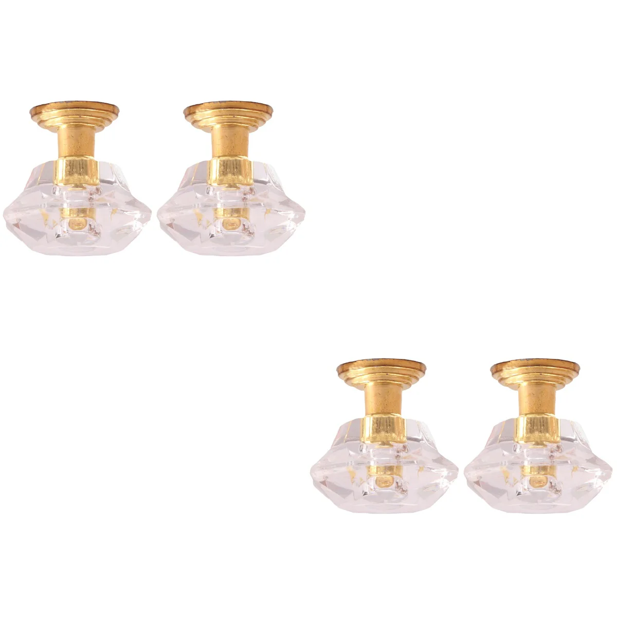 

4 Pcs Chandelier Miniature House Accessories for Home Furniture Ornament Toy Room