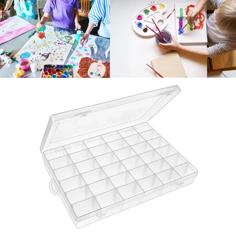 

21/24/36/48Grids Clear Plastic Box Clear Storage Container Jewelry Box
