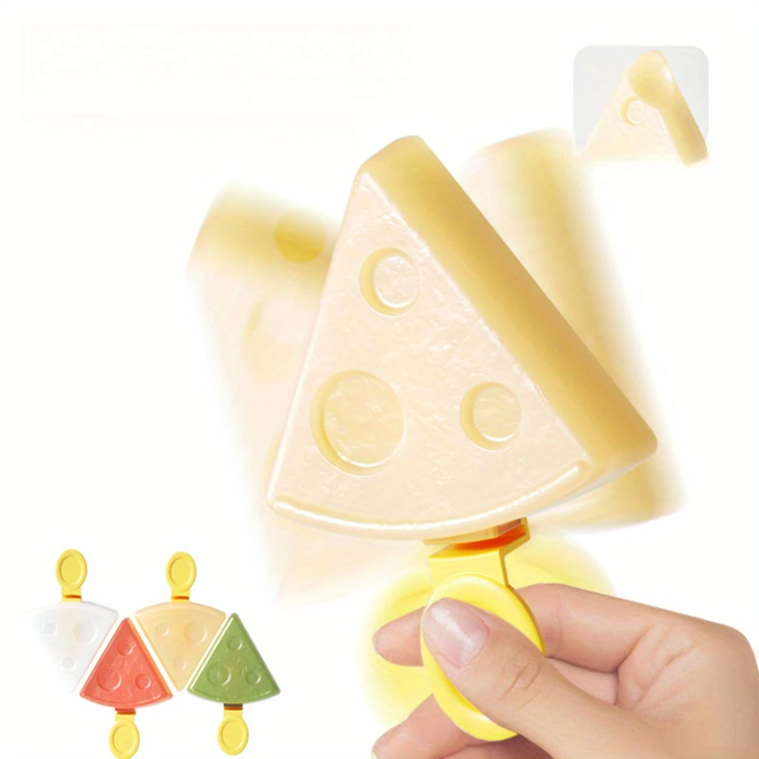 Summer Ice Cream Mold Set Food Grade Stackable Popsicle & Cheese Shaped Diy Molds For Use Lead-Free Plastic 6-Piece