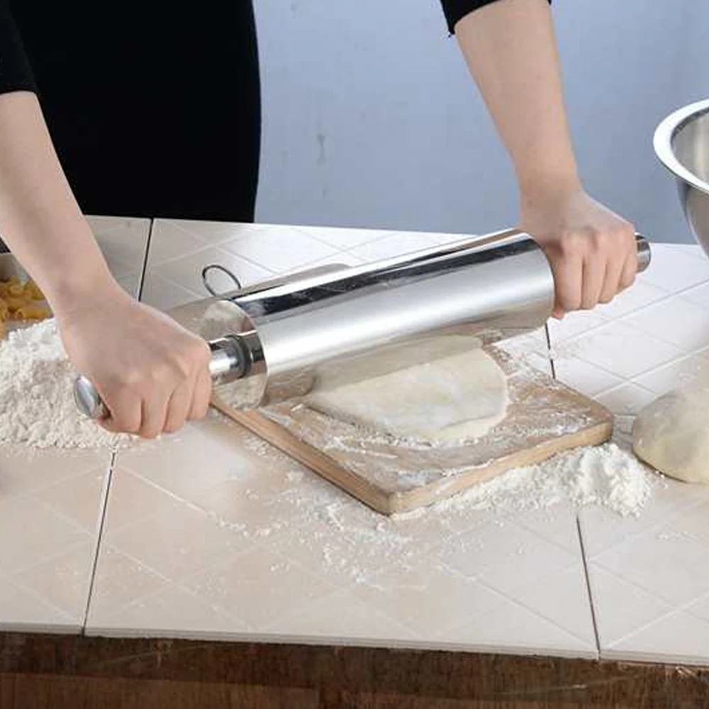 Pizza Pie Pastry Dough Roller  Stainless Steel Rolling Tools - Stainless  Steel - Aliexpress