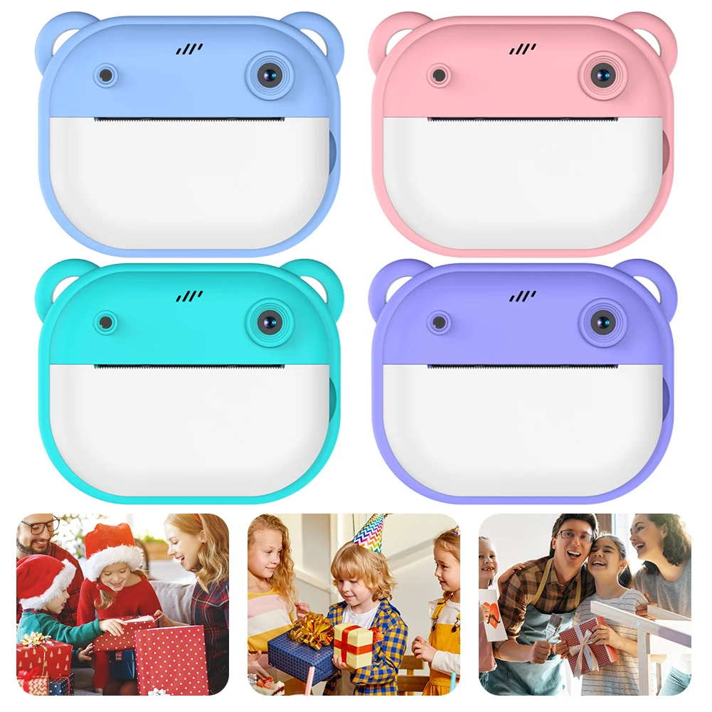 어린이 미니 즉석 인쇄 카메라, 2.0 인치 IPS 스크린 어린이 카메라, 24MP..