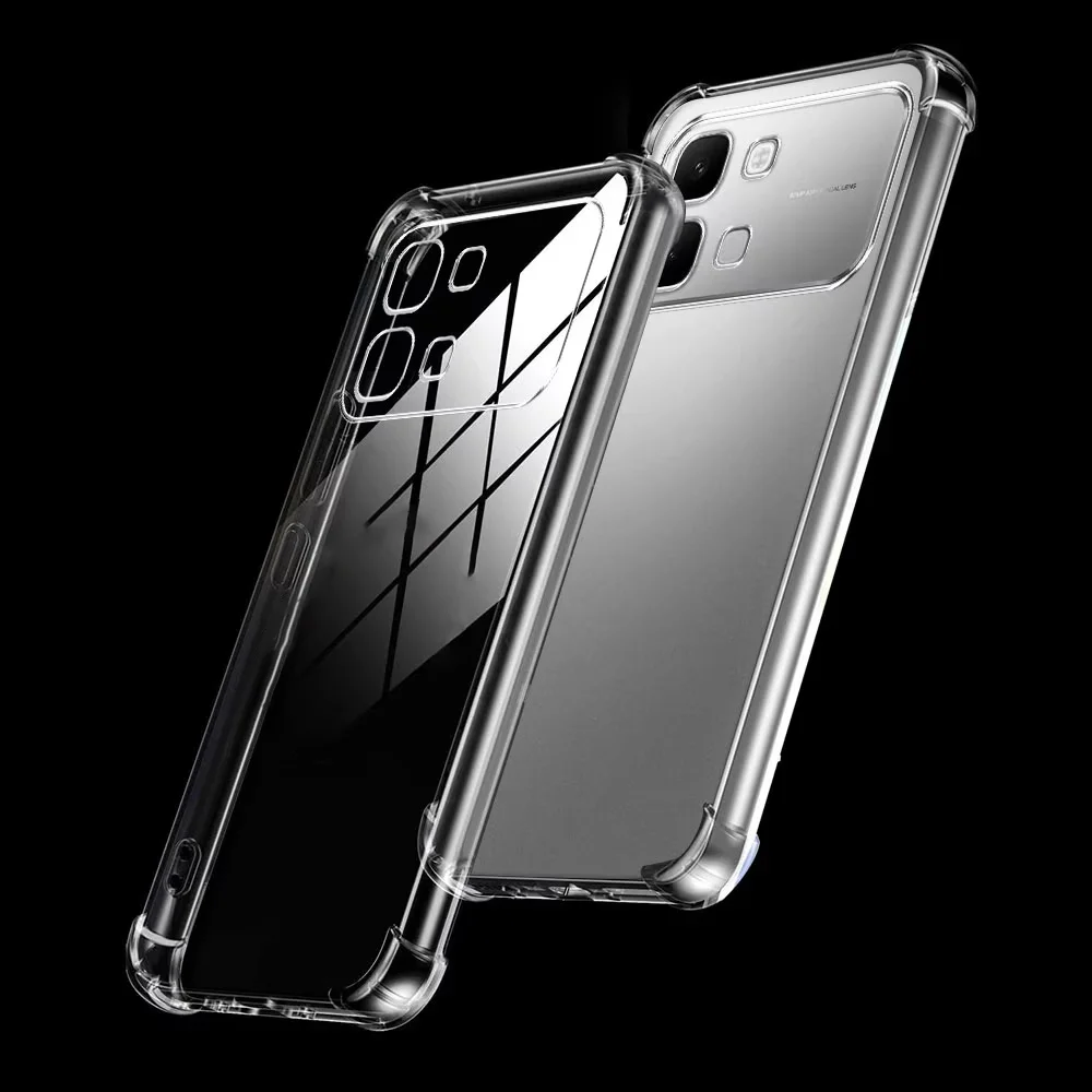 Shockproof Silicone Phone Case - Thick Clear Protective Cover
