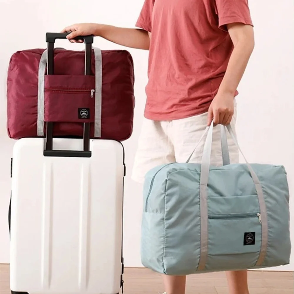 Foldable travel luggage bag, airline carry-on bag, lightweight large-capacity bag, sports weekend travel