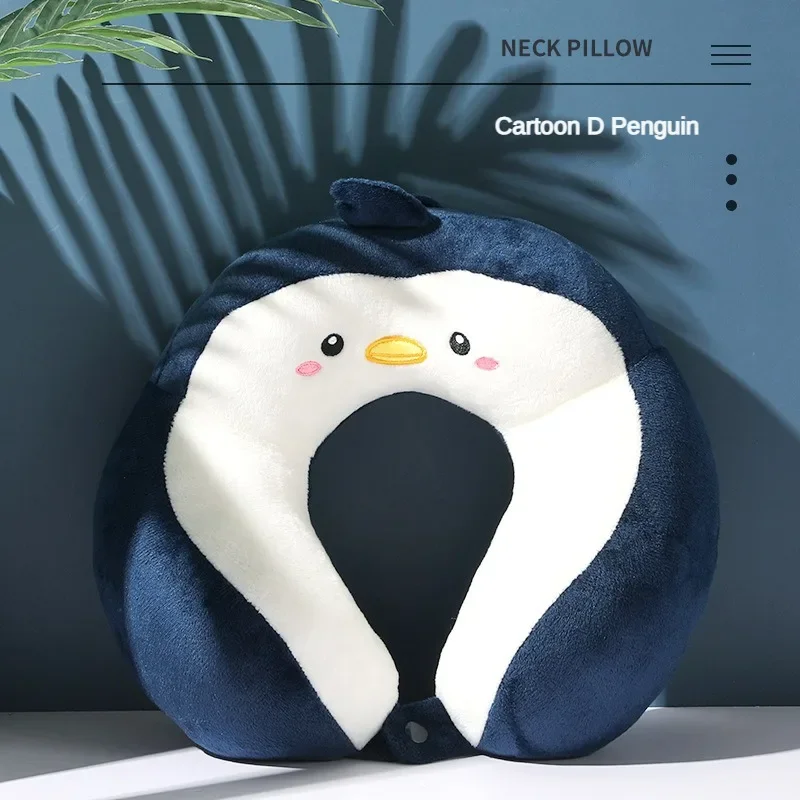 Car Portable U-shaped Pillow Commuting Nap Cartoon Neck Protection Pillow Outdoor Travel Airplane Pillow Car Accessories