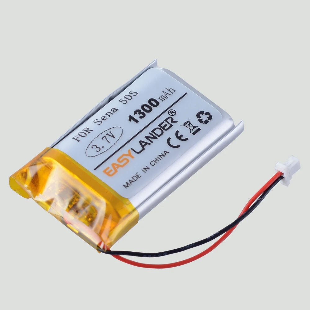 3.7V 1300mAh Lithium-ion Polymer Rechargeable Battery FOR Sena 50S Sena 50S Motorcycle Bluetooth Headset Helmet Intercom rechargeable battery