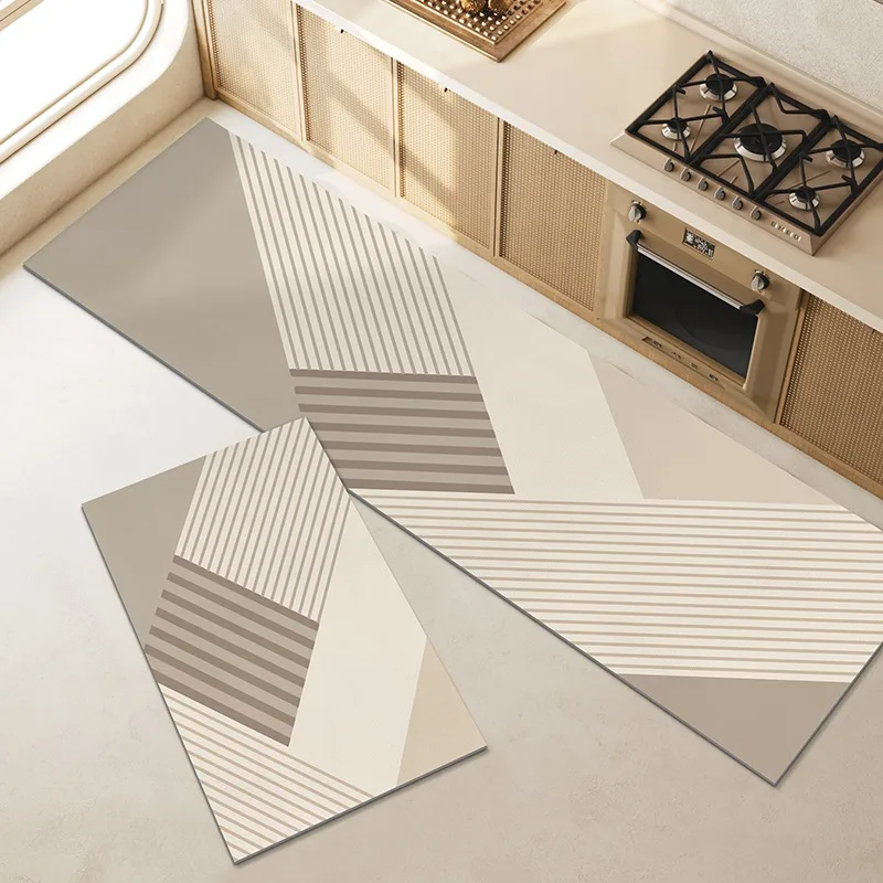 Kitchen Floor Mat Non-slip Leather Carpet Pvc Mats Waterproof Oil-proof Rug Long Strip Home decoration שטיח למטבח 주방바닥매트 3