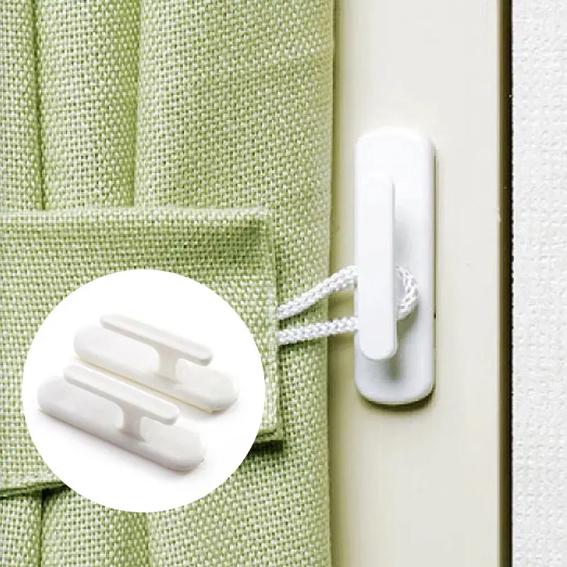 

4PCS Paste type curtain edge fixed hook punch free wall hook