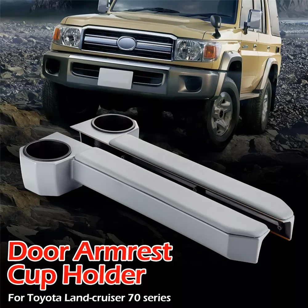 Door Armrest Cup Holder Organizer for Toyota Land Cruiser 70 76 79 Hj75