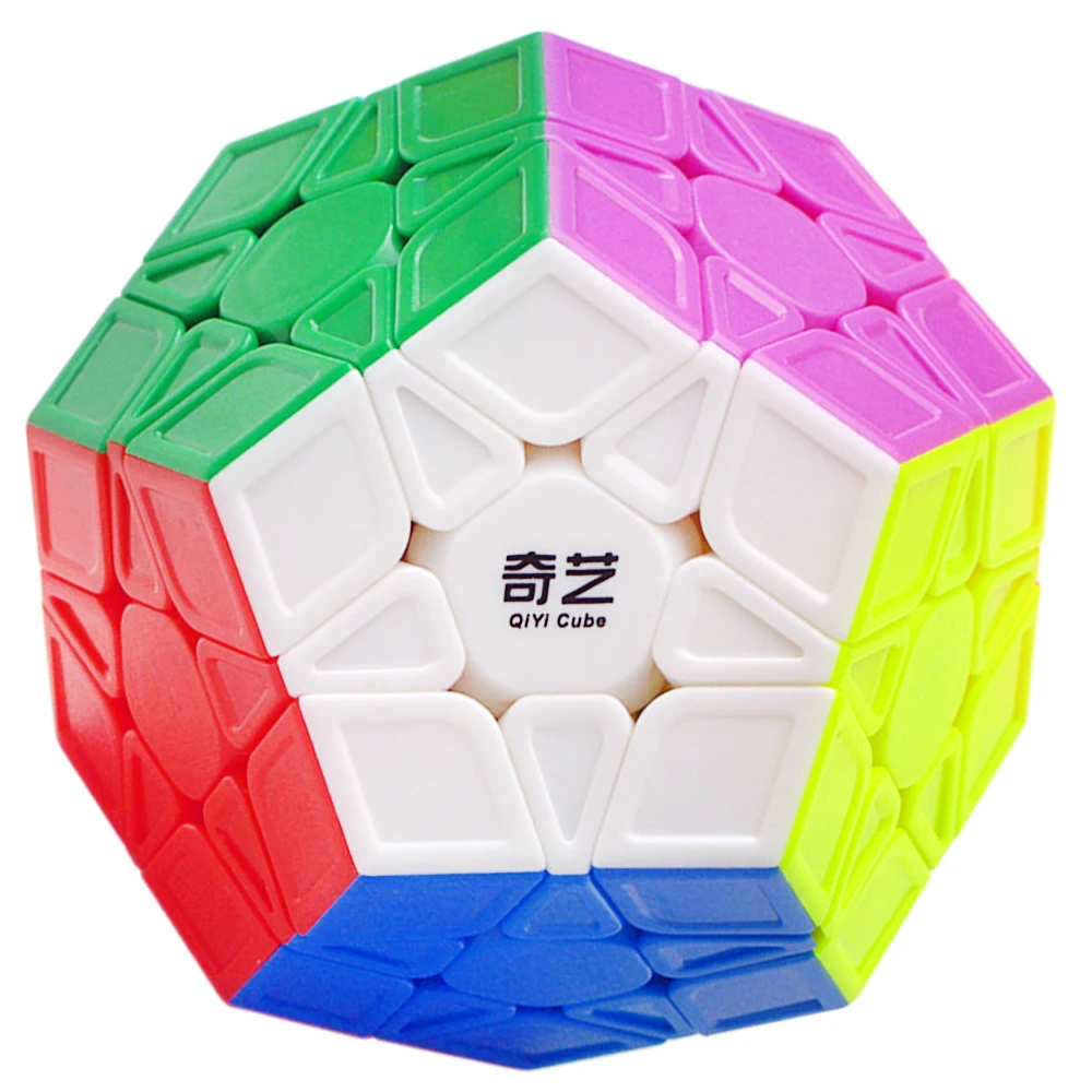 Qi Yi Magic Cube Bright Multicolored 3x3 Megaminx QiYi Megamix Quiyi Three Dimensional QiYl Gaminx Solid Color Boy Toy 9 Yrs Old