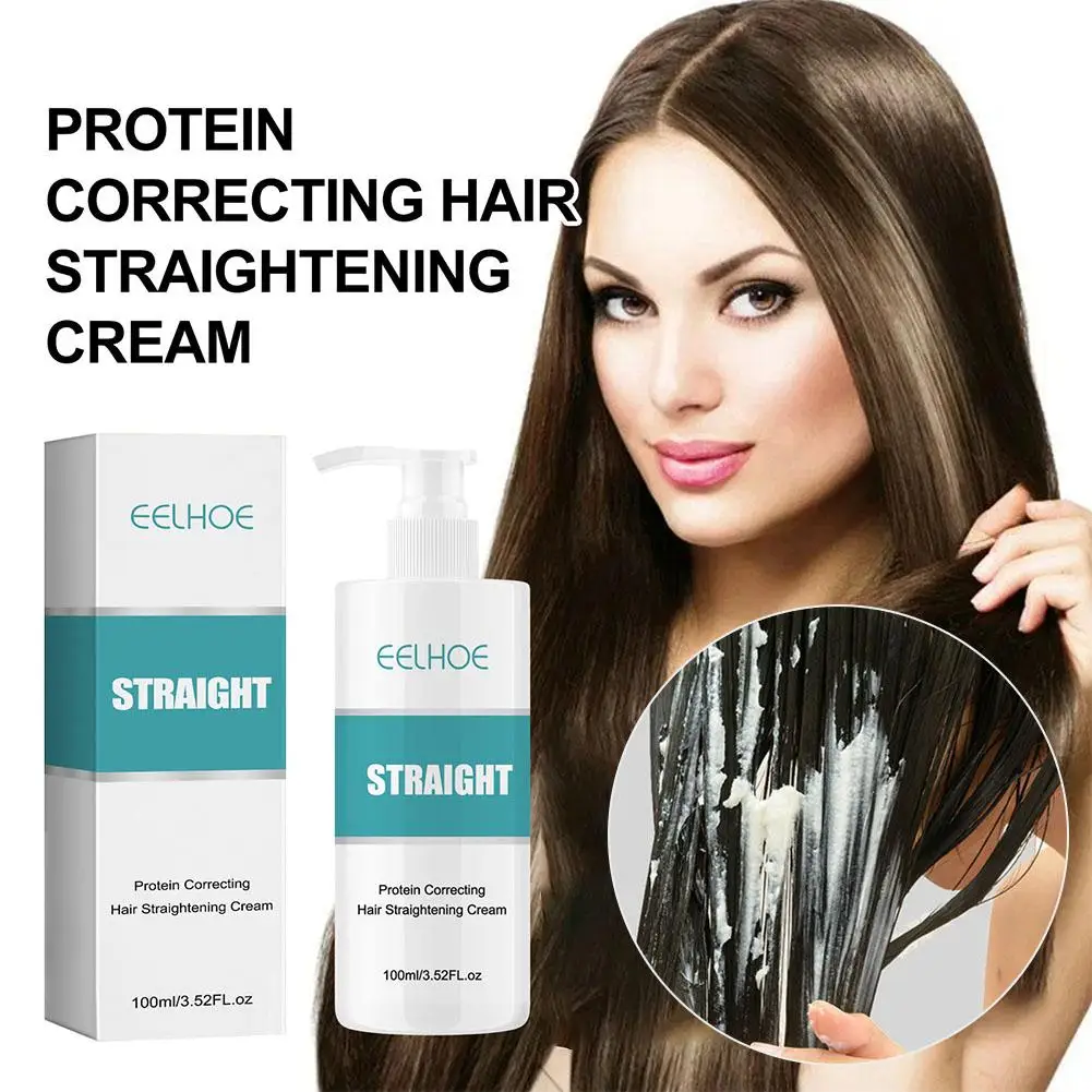 Protein Correcting Hair Straightening Cream 100ml/Bottle New Hair Straightening Cream for Women Silk & Gloss Crea B4T7