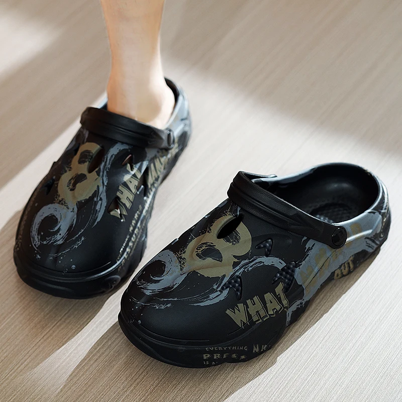 

Men's Breathable Waterproof Clogs Comfortable Casual Outdoor Indoor Lightweight Non-Slip Sandals for Male