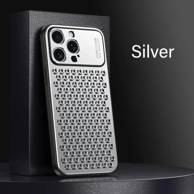 Premium Aluminum Alloy Breathable Back Cover Phone Case