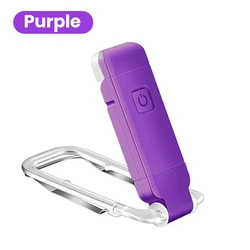 Portable LED USB Rechargeable Eye Protection Reading Light with Adjustable 3 - Color Modes (Purple)