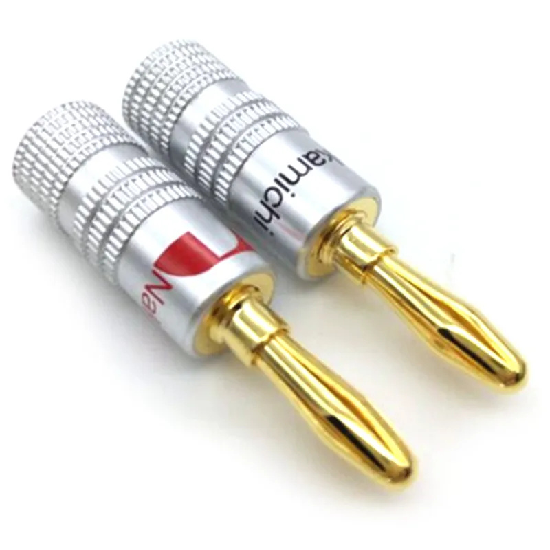 

10Pcs Nakamichi Gold Plated Copper Speaker Banana Plug Male Connector new