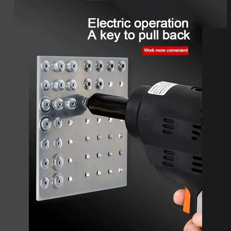 Multi-functional Automatic Rivet Nail Gun Rechargeable  Electric Nut Riveting  Drill  4 in 1 Adapter  Tools 18 V Brushless Motor 5