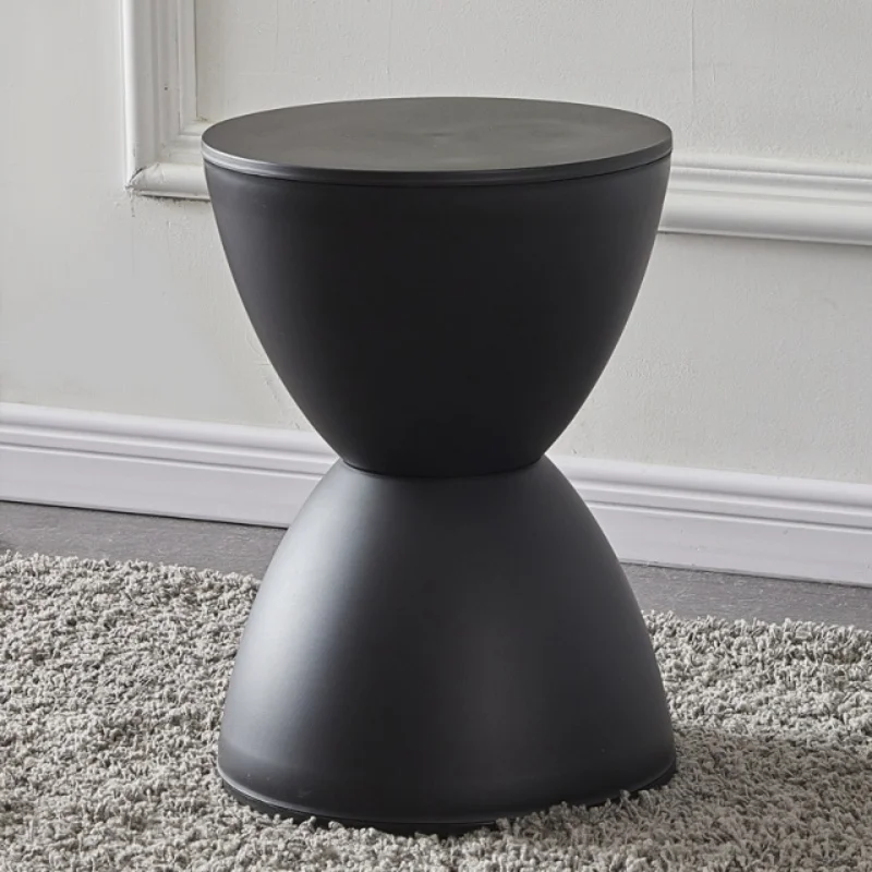 Nordic Style Footstool Change Shoe Stool Round Tea Table Plastic Round Stool