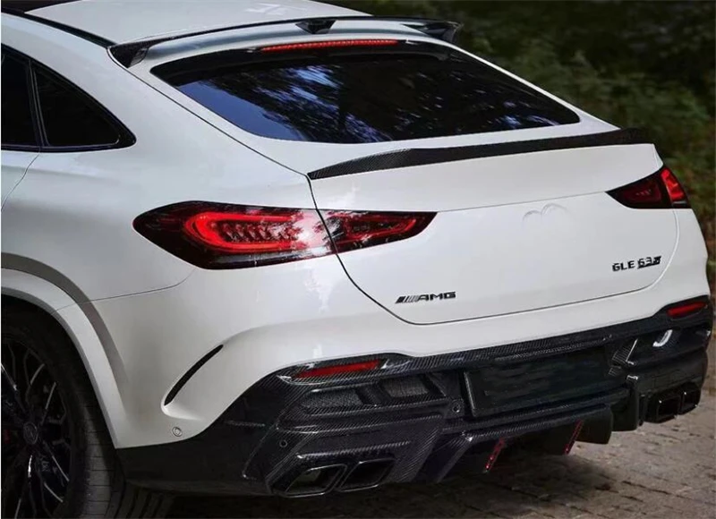 Real Carbon Fiber Spoiler For Mercedes Benz GLE Coupe W167 GLE350 450 53 63S 2020-2023 High Quality REAR WING TRUNK LIP SPOILERS - - Racext 33