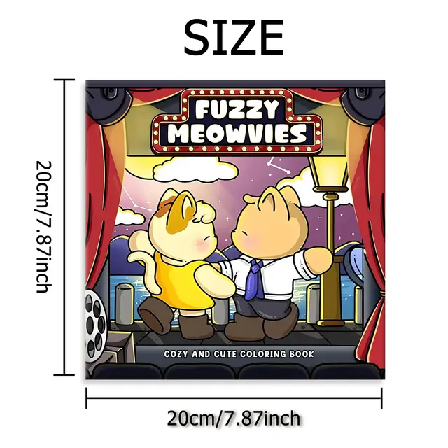 FUZZY MOVIES Bold-easy Patterns Coloring Book for Adults Cute Drawing Book Perfect Gift for Party and Birthday 3