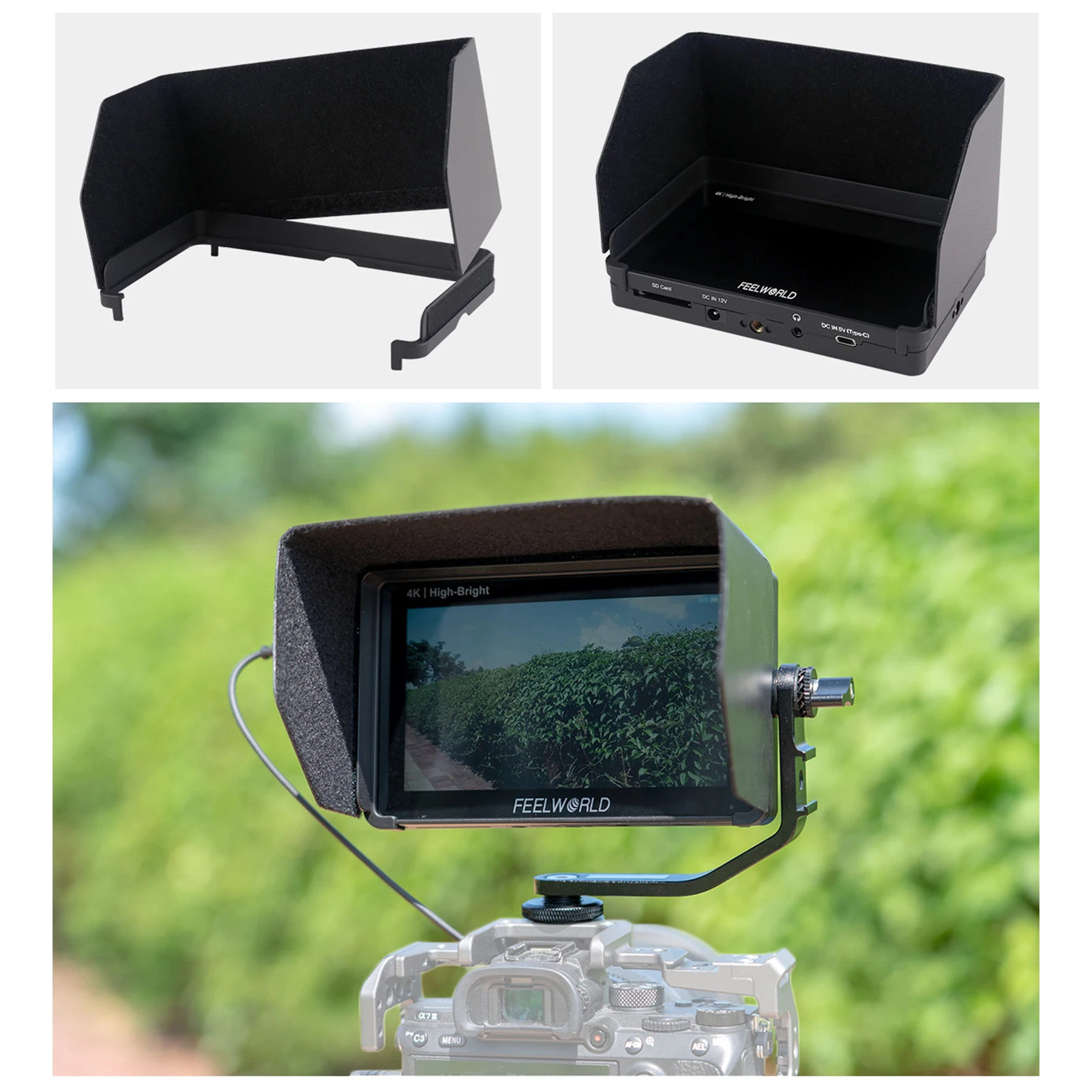 FEELWORLD F6 PLUSX 5.5-Inch IPS Monitor 1600nit Video Panel 1920*1080px Touch Control 4K UHD Input Output Support NP-F Battery