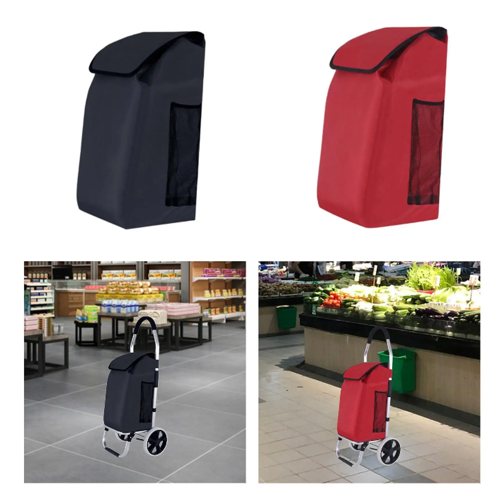 Shopping Cart Bag Oxford Cloth Waterproof Fold up Hand Truck Accessories Spare